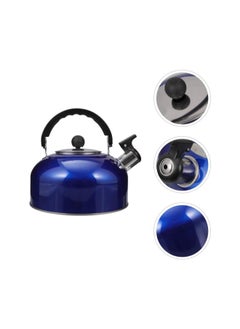 Buy Whistling Tea Kettle Stove Top Stainless Steel Teapot Water Kettle Coffee Kettle Tea Maker with Handle for Home Outdoor Camping Hiking Blue in UAE