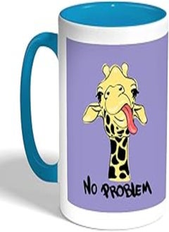 اشتري Giraffe - No Problem Printed Coffee Mug, Turquoise Color (Ceramic) في مصر