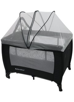 Buy Sleep & Grow Foldable Baby Bed Nursery Center Bassinet & Playard with Rocking Function - Black in UAE