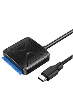 اشتري USB to SATA Adapter Cable - Easy-to-Use Hard Drive Converter with Copper Core for 2.5-Inch HDD/SSD, Disk Drive to USB Data Line Connection في الامارات