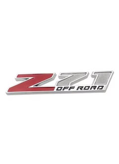 Buy Car Styling Z71 Offroad Car Grill Badge Car Trunk Emblem Compatible with Chevrolet Chevy Silverado Suburban Tahoe Auto Accessories (Red Silver) in UAE