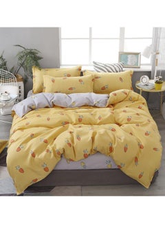 اشتري 4-Piece Cute Cartoon Patterned Duvet Cover Set Cotton Multicolour 200x230cm في السعودية