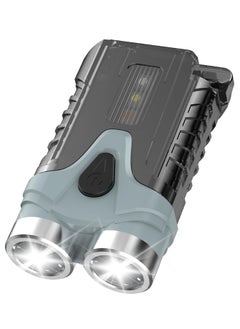 Buy Small Torch LED Super Bright Mini Flashlight Torch Rechargeable Keychain Torches 500 Lumen Pocket Torch with 7 Light Modes, Waterproof Torches for Power Cuts Emergency Hiking Dog Walking (Grey) in Saudi Arabia