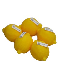 Buy Lemon-Shaped Soy Candle Set - Refreshing Lime Basil and Citrus Fragrance in Yellow and Orange Colors for Vibrant Home Decor and Aromatherapy Experience in UAE