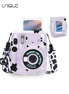 Buy 3 Pack Clear Camera Case Compatible with Fujifilm Instax Mini 11 Instant Camera, Clear Instax Mini 11 Case with Photo Pocket Holds and Adjustable Shoulder Strap & Cute Camera Sticker (Black and White) in UAE