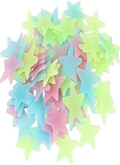 Buy Other Generic 100pcs 3D Star Glow In The Dark Luminous Ceiling Wall Stickers Multi Color in Egypt