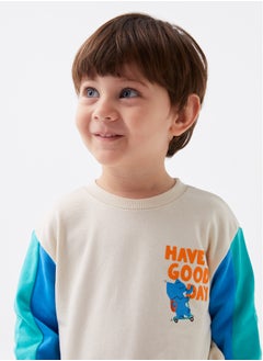 اشتري Poncho Crew Neck Printed Baby Boy Sweatshirt في مصر