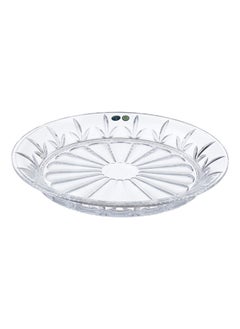 اشتري Tulip Crystal Decorative Serving Plate 40 Cm - Clear في مصر