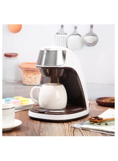 Buy Single Serve Coffee Maker for Cup and Ground Coffee,Fits Travel Mug,Mini One Cup Coffee Maker(White) in UAE