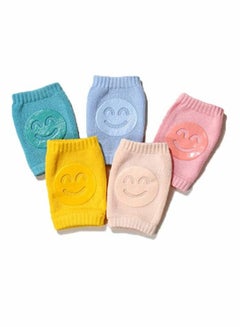 Buy Baby Crawling Knee Pads, 5 Pairs Baby Crawling Anti-Slip Knee Pads, Unisex Baby Toddlers Kneepads Protectors, Toddlers Leg Warmers (Pink, Yellow, Green, Blue, Khaki) in UAE