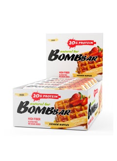 Buy Bombbar Protein Bar Viennese Waffles 12pcs in UAE