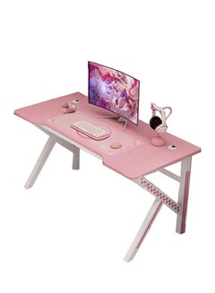 Buy Miya  120 * 60 * 75 Pink Gaming Computer Desk Or Computer Gaming Desk Large Office Desk Pro PC Video Game Console Desk in Saudi Arabia