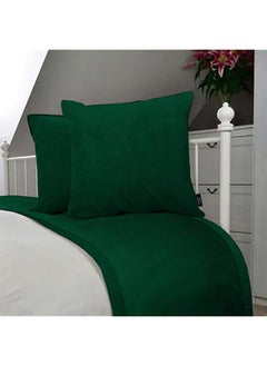 اشتري 2 Pieces Velvet Cushion Set With Bed Runner 240X50 Cm Dark Green في السعودية