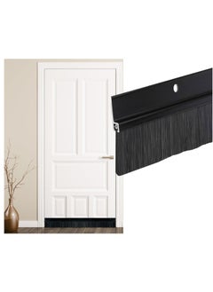 Buy Door Bottom Seal Brush Black 120Cm With Screw Under Door Seal For Exterior/Interior Doors Door Seal Sound Proof Under Door Draft Blocker Dust And Noise Repellent in UAE