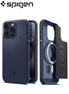 اشتري Apple iPhone 15 Pro Max Case Magnetic Mag Armor MagFit, Military-Grade Protection Compatible with MagSafe (2023) - Navy Blue في السعودية