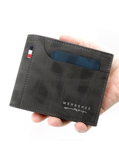 Buy Business Men's Wallet Short Wallet Card Holder Document Bag 12*9.5*2cm in Saudi Arabia