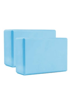 Buy Set of 2 Yoga Blocks EVA Foam High Density Non Slip Yoga Bricks For Meditation Balance Exercise in UAE