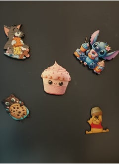 Buy Cute Cartoon Decorative Fridge Magnets (5 Pieces) - Mini Fridge Magnets in Egypt