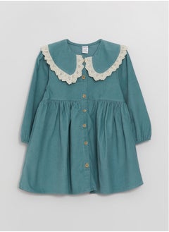 اشتري Bebe Collar Long Sleeve Baby Girl Velvet Dress في مصر