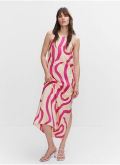 Buy Printed Cut Out Detail Dress in Saudi Arabia