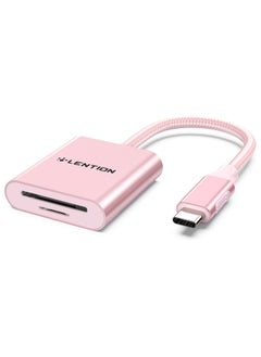 Buy LENTION USB C to SD/Micro SD Card Reader, Type C SD 3.0 Card Adapter Compatible 2023-2016 MacBook Pro 13/15/16, New Mac Air/iPad Pro/Surface, Samsung S20/S10/S9/S8/Plus/Note, More (Rose Gold) in UAE