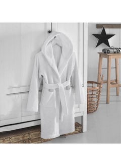 اشتري Iris (White) Premium 10 Year Kids Bathrobe(Set of 1) 100% Terry Cotton, Highly Absorbent and Quick dry, Hotel and Spa Quality Bathrobe-400 Gsm في الامارات