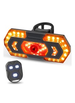 اشتري Bike Tail Light with Turn Signals, USB Rechargeable Bicycle Blinker with Remote Control Waterproof Bike Taillight Remote Taillight for Night Cycling [Upgrade 5 Modes/8 Modes with Ground Lane Laser] في السعودية