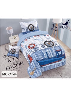 Buy Comforter set for children's summer bed, heavy filling, excellent soft texture, 4 pieces in Saudi Arabia