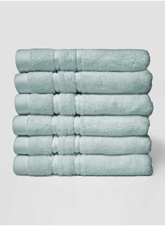 Buy 6 Pieces Face Towel by La'Marvel, Cloud 600 GSM 100% Cotton Plux Towels in Saudi Arabia