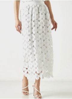 اشتري Broidered Tiered High Waist Skirt في السعودية