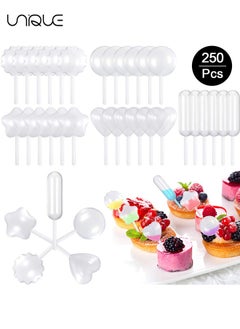 اشتري Cupcakes Pipettes,250PCS 4 ml Plastic Strawberry Pipettes Mini Pipettes Squeeze Dropper Liquid Injector Pipettes for Strawberries, Cupcake, Chocolate, Birthday Party and Holiday Decoration في السعودية