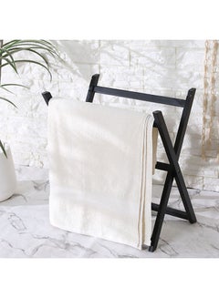 Buy Finest Bath Sheet 100% Cotton Quick Dry Plush Bath Sheet Ultra Soft Highly Absorbent Daily Usage Towels For Bathroom L 150 x W 90 cm White in UAE