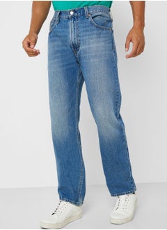 Buy Mid Wash Relaxed Fit Jeans in Saudi Arabia