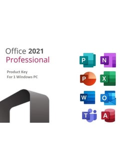 اشتري Office 2021 Professional with Teams Lifetime Subscription for windows في السعودية
