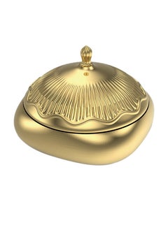 Buy Hadiir Serving Tray With Lid Gold in Saudi Arabia