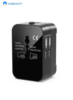 Buy All in One Universal International Adapter Multifunctional Travel Plug for EU UK US AU AC AC Power Charger Socket Converter Socket Plug Adapter Connector with 2 USB Ports in UAE