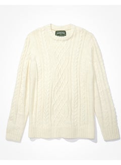 Buy AE Super Soft Cable Knit Crew Neck Sweater in UAE
