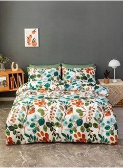 Buy Duvet cover set, Green color leaves design various sizes in UAE