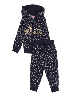 Buy Elle Toddler Star Zip Through Hoodie and Joggers Set in UAE