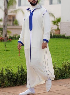 Buy Slim Fit White Plain Men's Robe Shirt in Saudi Arabia