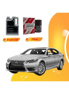 Buy Ls460 8 Liters 5W40 Lexus Oil And Original Filter in UAE