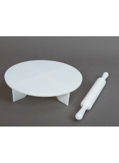 Buy Non-stick plastic dough rolling board and tool, 34 cm in Saudi Arabia