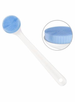 اشتري Silicone Back Brush Long Handle with Hanging Holes Bath Body Scrubber for Shower في السعودية