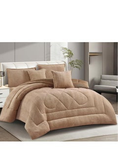 Buy Plain Winter Double Bedspread Quilt Set with Embossing to Keep You Warm on Cold Nights 230*250cm in Saudi Arabia