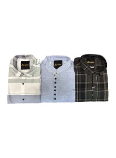 Buy Men’s Shirt 3 Piece Combo Set Regular Fit in UAE