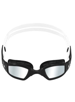 Buy Aquasphere Ninja Swimming Goggles Black and White - Silver Titanium Lens in UAE