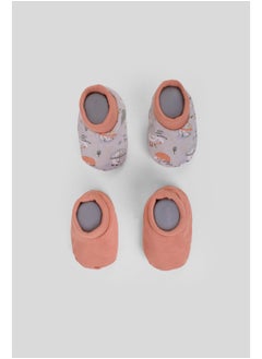 Buy Baby Girls Printed Home Slippers P/2 in Egypt