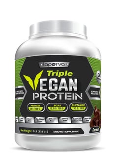 Buy Triple Vegan Protein, Maintains Muscles Mass and Supports Recovery, Suitable for Vegetarians, Chocolate Flavor, 928 gm in Saudi Arabia