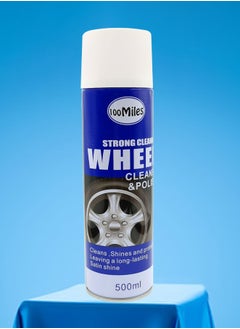 اشتري Car Wheel Cleaner and Polish, 500ml - Deep Cleaning and Shine for Wheels - 100 MILES في السعودية