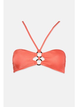 اشتري Women Solid Bikini Top, Coral في السعودية